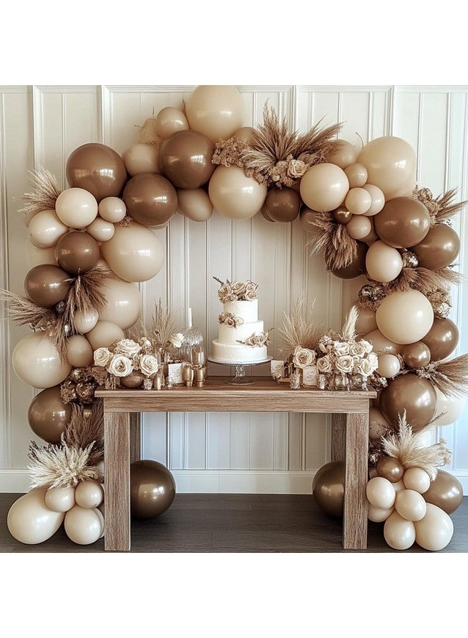 RUBFAC 129pcs Brown Balloons Different Sizes 18 12 10 5 Inches for Garland Arch Kit, Premium Boho Coffee Brown Latex Balloon for Birthday Party Graduation Wedding Anniversary Baby Shower Decoration - Image 4