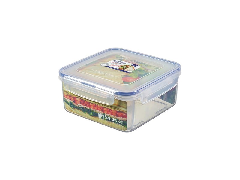 LocknLock Sandwitch Keeper - Blue, 1.2L W/Tray, HPL979T