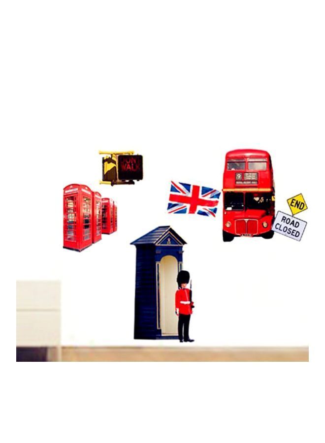 نيبمينينت ملصق جداري بسيط لمشهد من شوارع لندن متعدد الألوان 50x70سم - Image 1