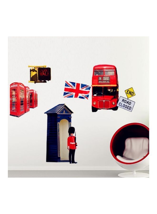 نيبمينينت ملصق جداري بسيط لمشهد من شوارع لندن متعدد الألوان 50x70سم - Image 2