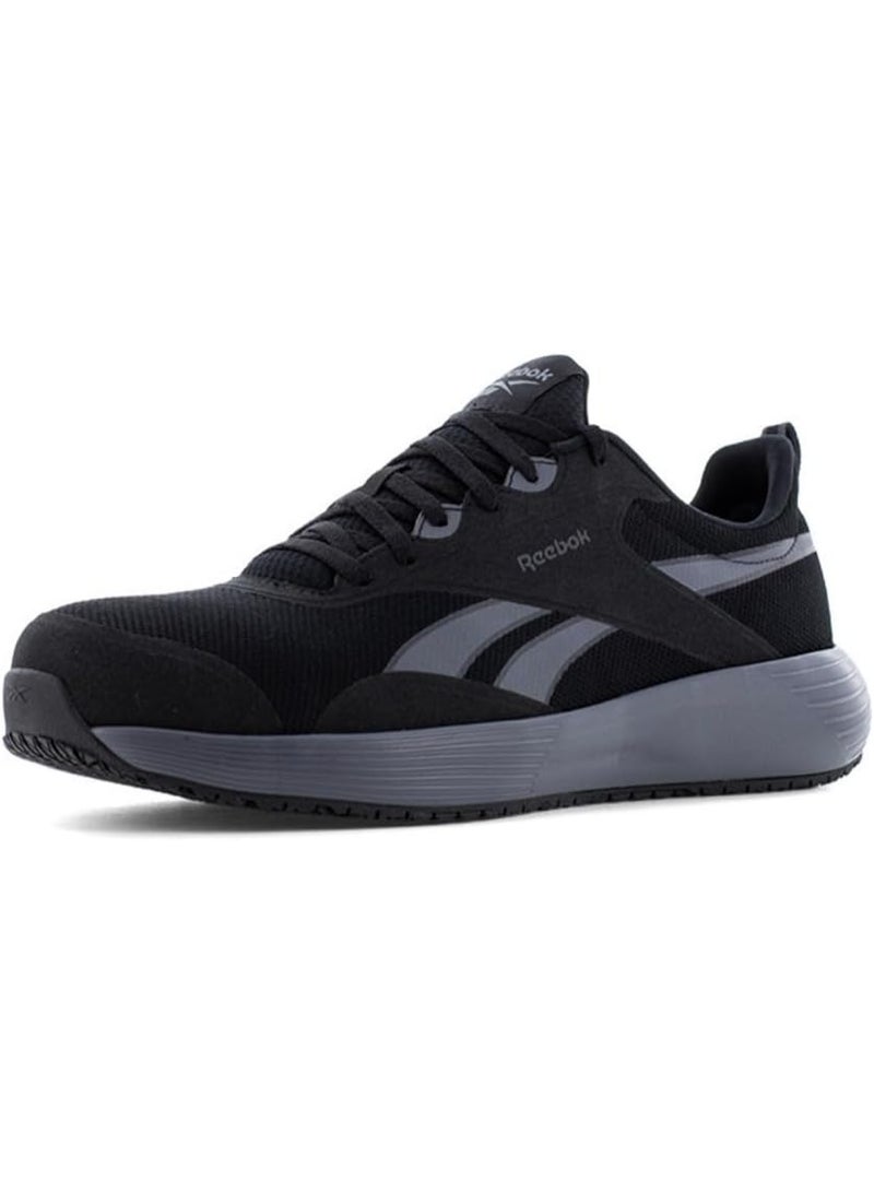Reebok Work حذاء سلامة رجالي بمقدمة مركبة وحماية من المخاطر الكهربائية خفيف الوزن أسود ورمادي - Image 2