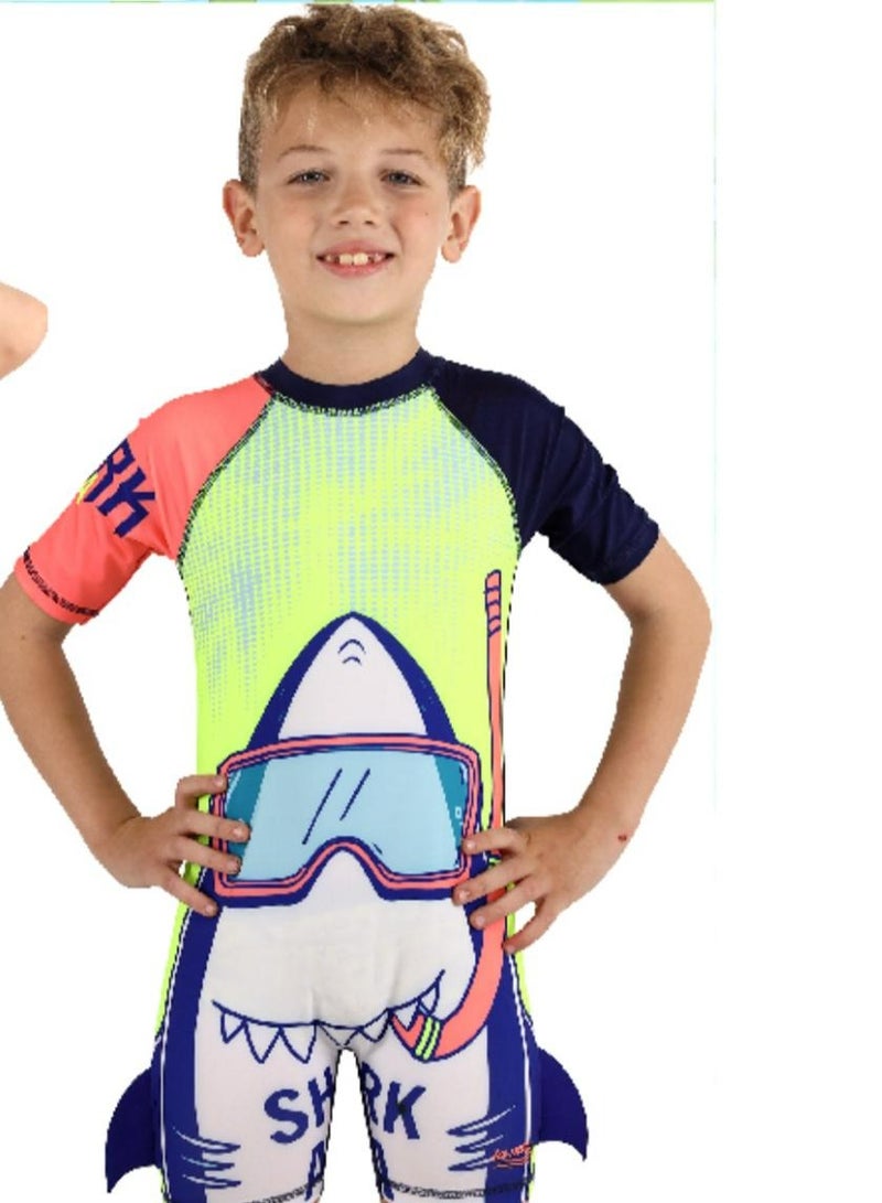 La Mer kids swimwear shark character high quility one piece - Image 1