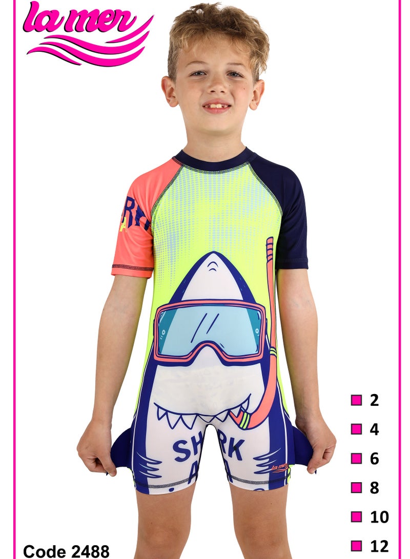 La Mer kids swimwear shark character high quility one piece - Image 2
