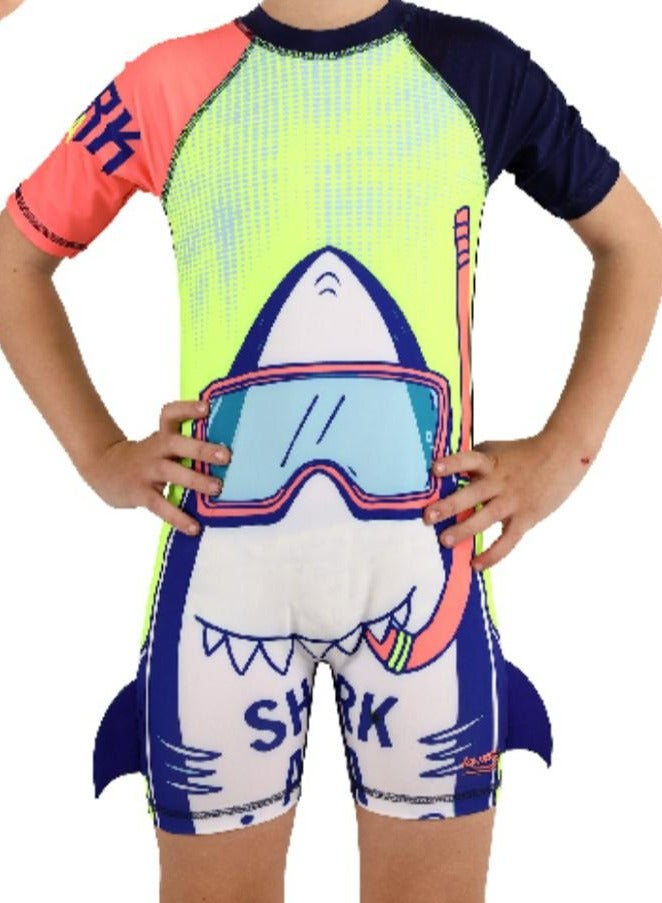 La Mer kids swimwear shark character high quility one piece - Image 3