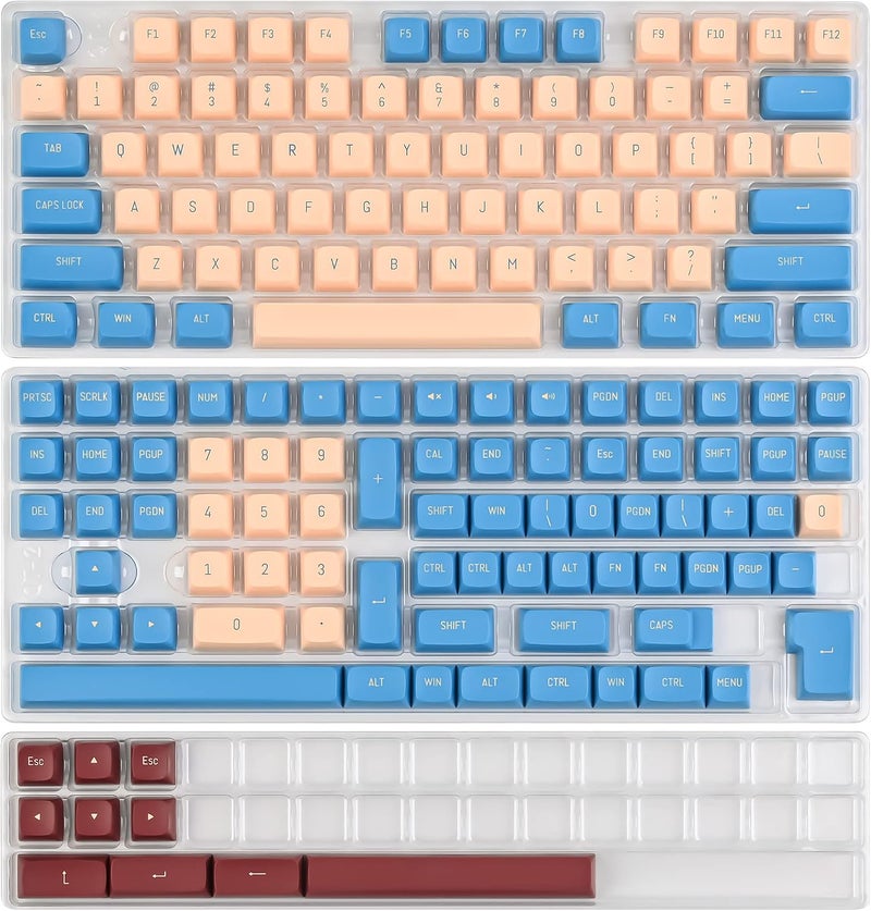 surmen Custom 160 Keycap Set CSA Profile Doubleshot Ball Shape Caps Cherry-MX Style US/ISO Layouts for 60%, 65%, 75%, TKL Mechanical Keyboards (Gong) - Image 2