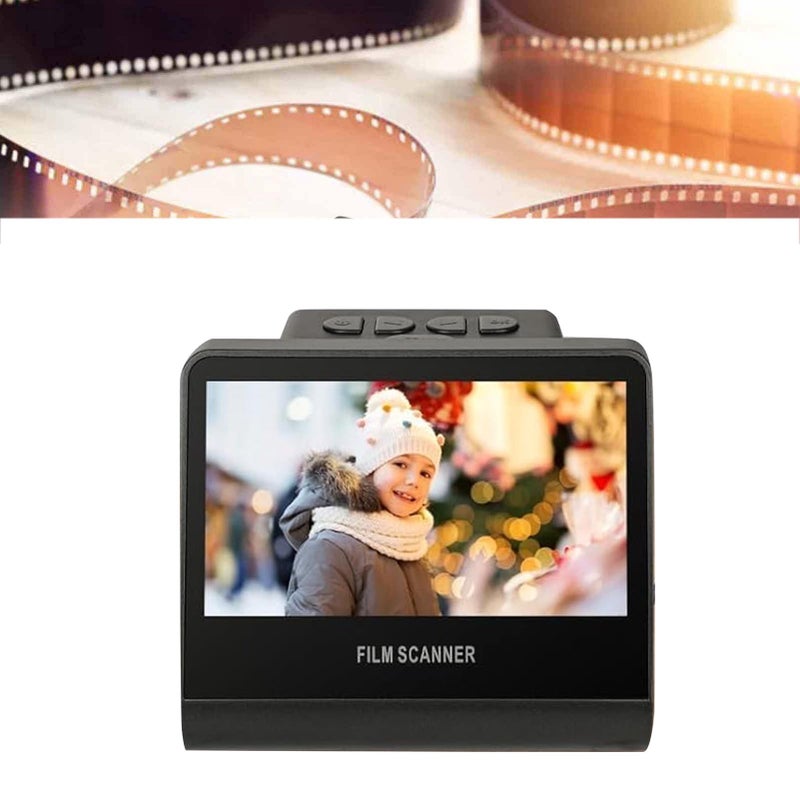الماسح الضوئي للفيلم الرقمي بدقة 22 ميجا بكسل وشاشة LCD مقاس 5 بوصات وذاكرة 16 جيجابايت يحول الشراك السوداء والشراك الأحادية اللون إلى صور JPEG - Image 2