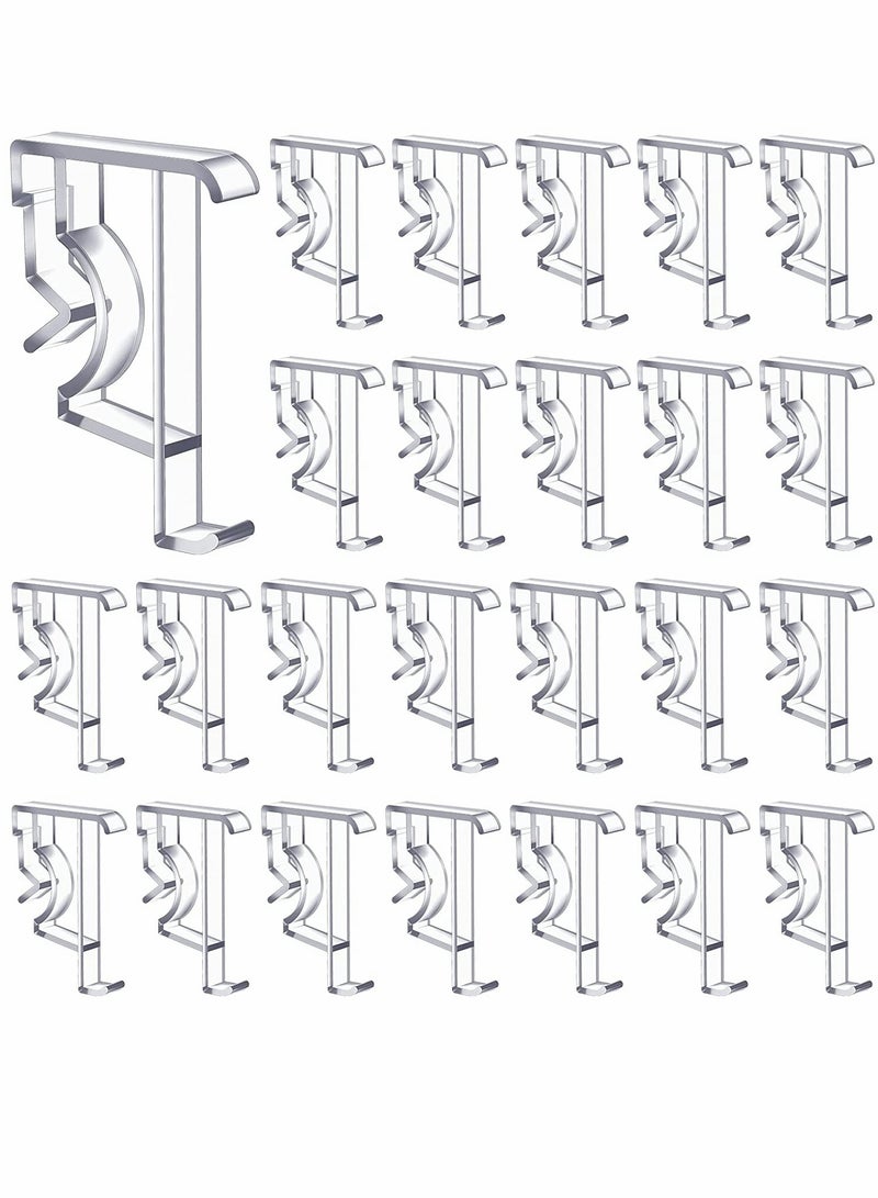 SYOSI Valance Clips for Blinds, Clear Plastic Blind Window Hidden Retainer Clips,Curtain Accessories Blinds Vertical Curtains (2", 30 pcs) - Image 1