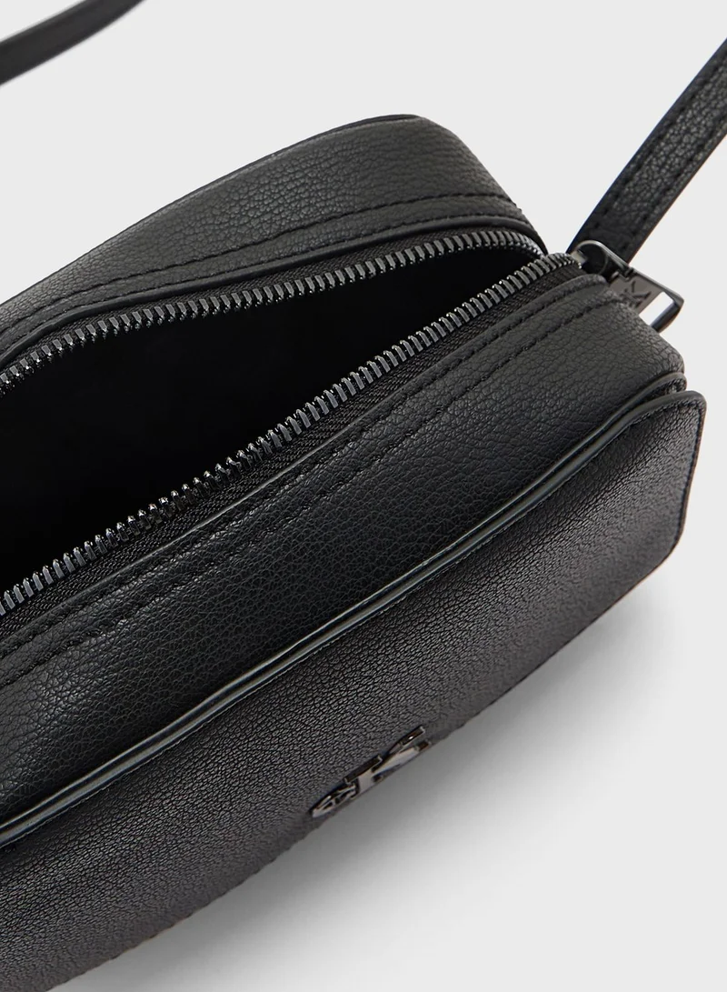 CALVIN KLEIN Flap Over Logo Detailed Crossbody