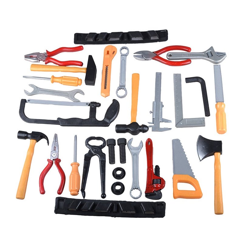 Gresdent 28 Pcs Kids Toy Tool Set Construction Party Supplies Plastic Pretend Play Accessory for Boys with Screwdrivers Pliers Axes Saws - Image 2