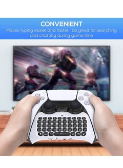 Y&D Controller Keyboard for PS5, Mini Rechargeable Gamepad QWERTY Keypad Wireless Bluetooth Chatpad with 47 Silicone Keys, Voice Chat Speakers, 3.5mm Headphone Audio Jack  - Image 5
