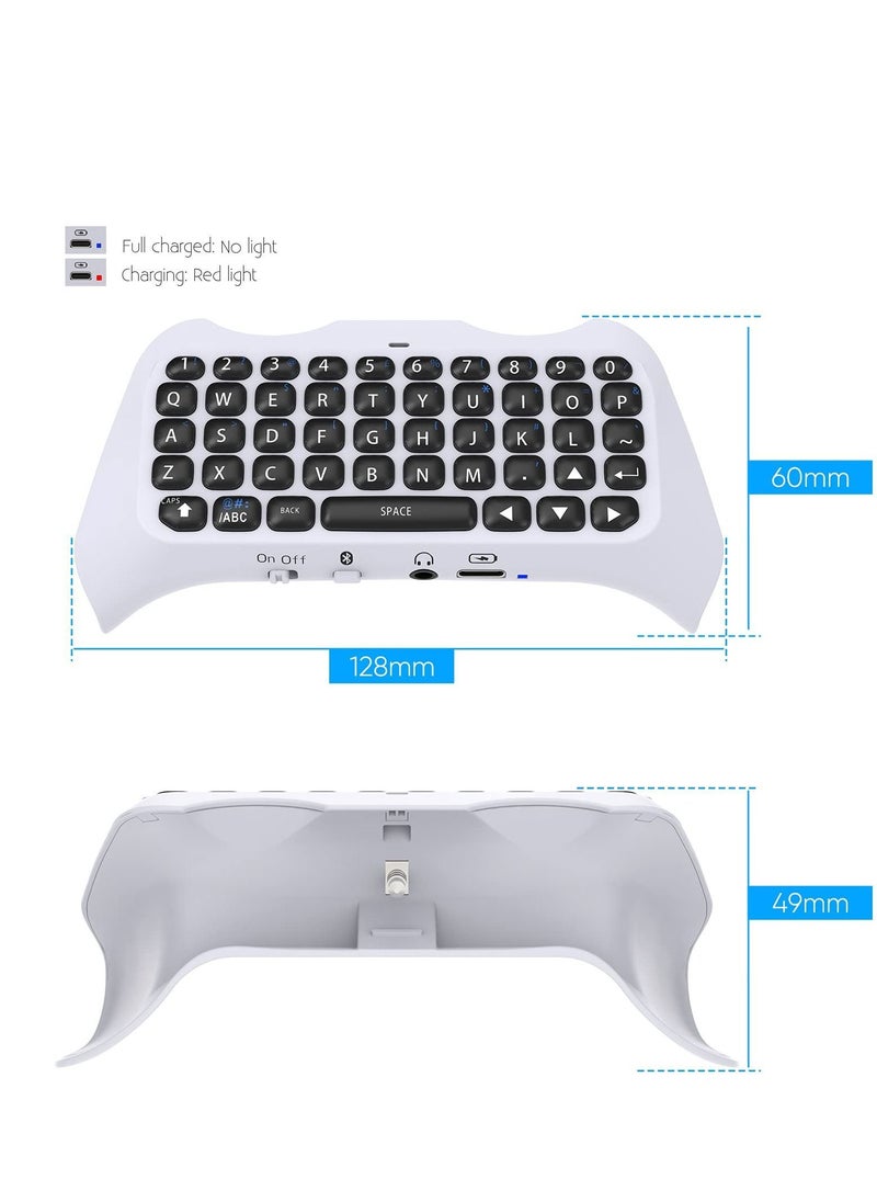 Y&D - Controller Keyboard for PS5, Mini Rechargeable Gamepad QWERTY Keypad Wireless Bluetooth Chatpad with 47 Silicone Keys, Voice Chat Speakers, 3.5mm Headphone Audio Jack - Image 1