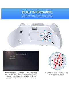 Y&D Controller Keyboard for PS5, Mini Rechargeable Gamepad QWERTY Keypad Wireless Bluetooth Chatpad with 47 Silicone Keys, Voice Chat Speakers, 3.5mm Headphone Audio Jack  - Image 3