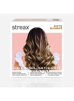 Streax Hair Colour Highlight Kit | Blonde Hair Colour, Soft Blonde - Pack Of 1 I Enriched With Walnut & Argan Oil I Hair Colour For Women | Rich, Vibrant, Easy To Use, Diy Application  - Image 1