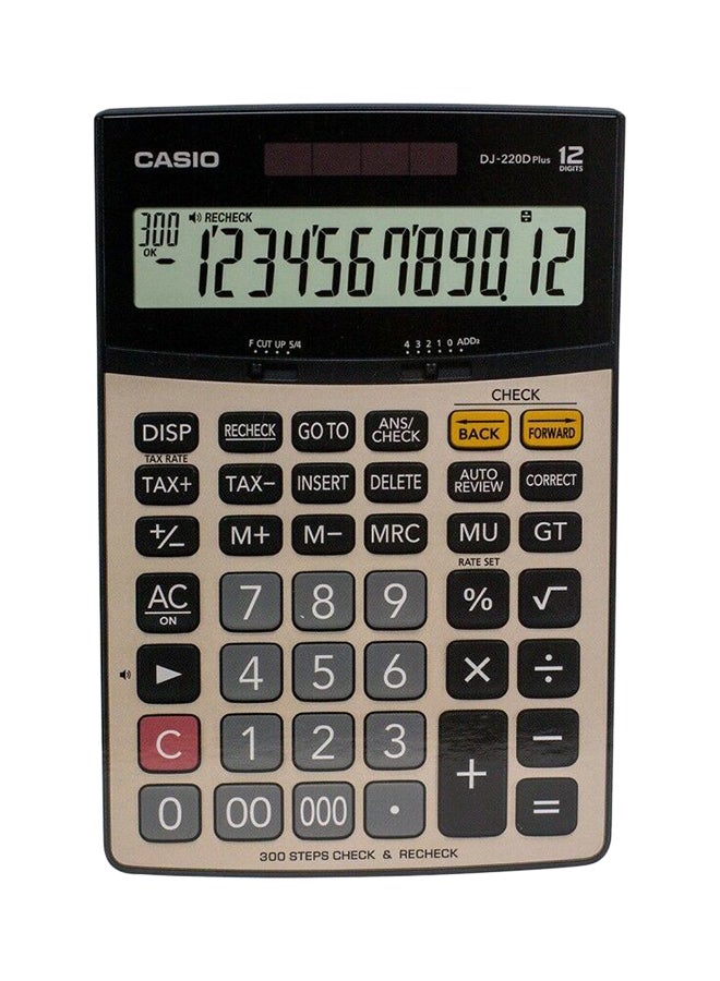 Dj220D Plus Desktop Calculator Grey/Black