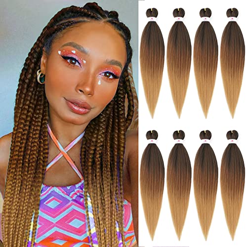 Beyond Beauty Braiding Hair pre stretched Braids Synthetic Fiber Ombre Yaki Texture Natural Easy Twist Braids Crochet Hair Hot Water Setting hair extensions - Image 1
