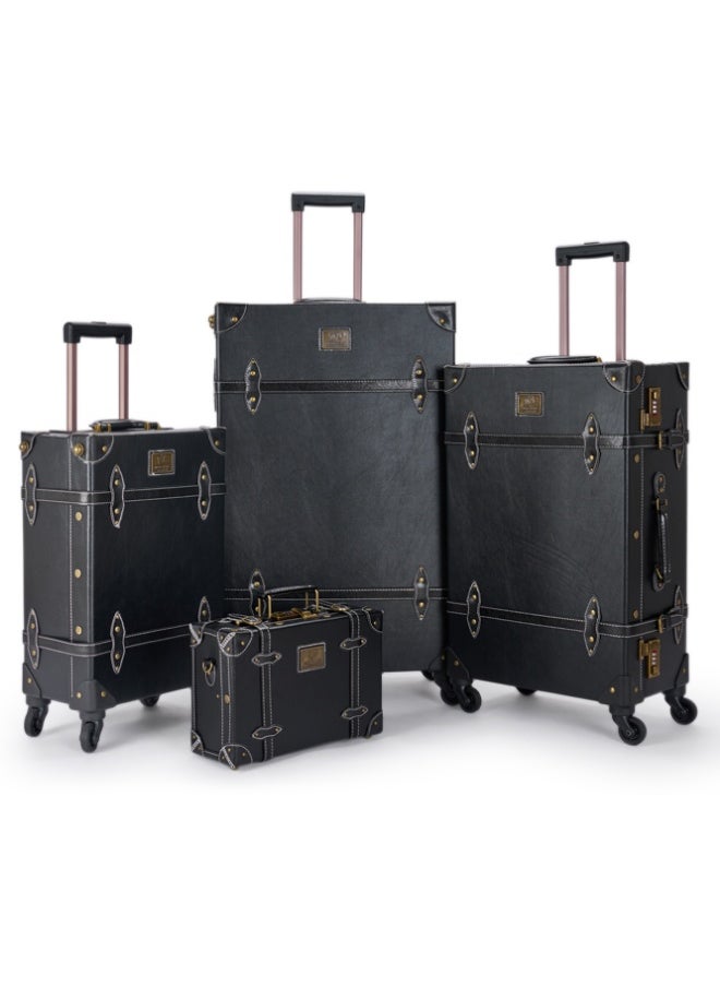 LIMRA Travel Bags Classic Leather Luggage 4 Pcs Set 28''-24''-20'''-13'''Inches  - Image 1