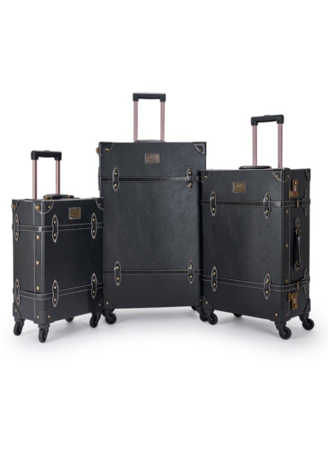 LIMRA Travel Bags Classic Leather Luggage 4 Pcs Set 28''-24''-20'''-13'''Inches  - Image 2