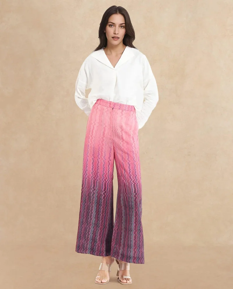 Rareism Women's Abstract Print Trousers