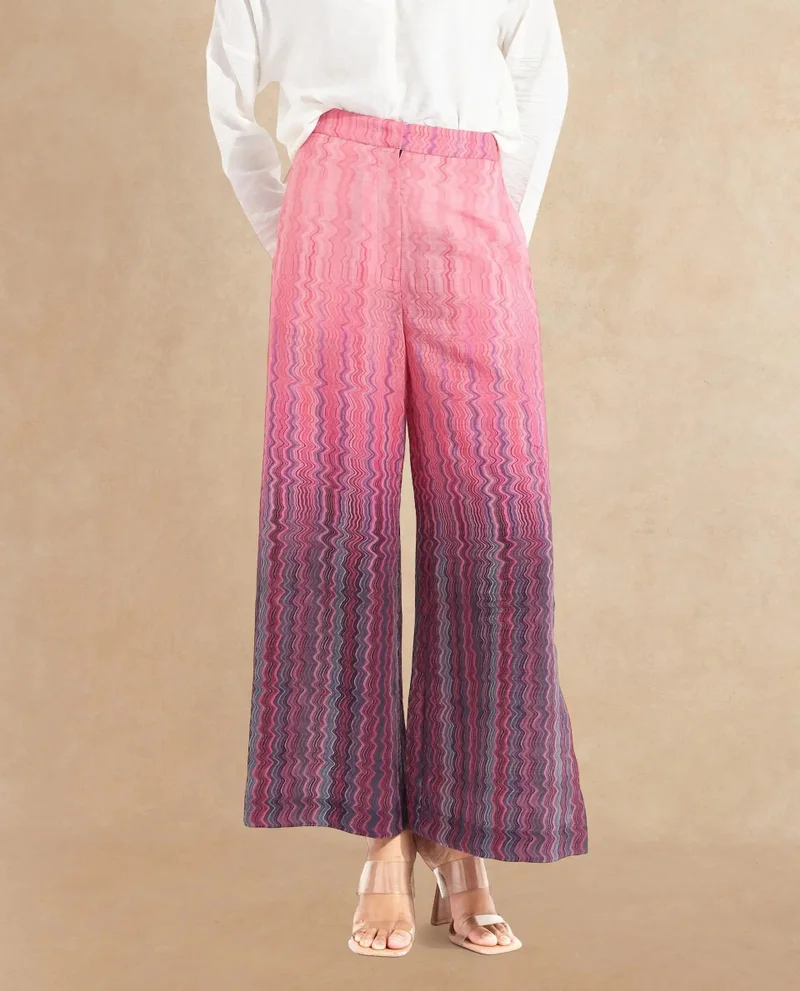Rareism Women's Abstract Print Trousers