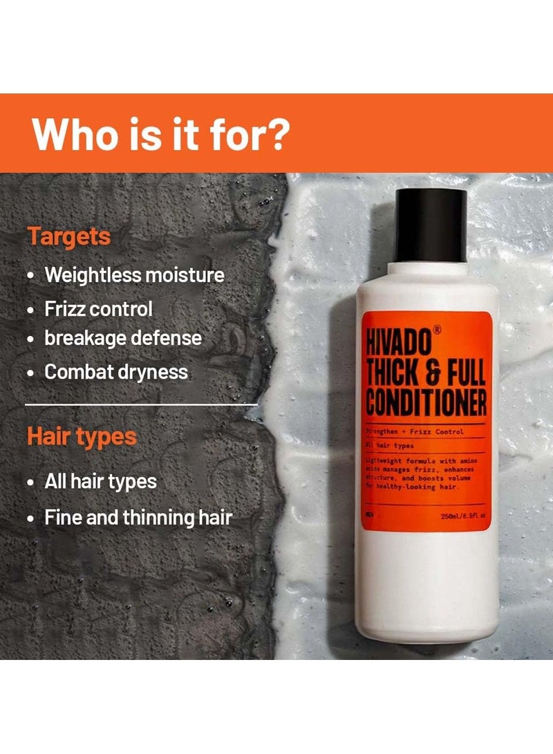 هيفادو بلسم الشعر الكثيف والممتلئ للرجال | بلسم خفيف الوزن ومكثف للشعر، شوفان أسود، إكليل الجبل، زيت الجوجوبا وبروتين الحرير المتحلل بالماء، لشعر أكثر صحة، خالي من البارابين والكبريتات (للرجال) 250 مل - Image 3