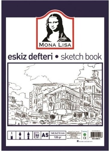 Mona Lisa - Sketchbook A5 50 Sheets - Image 1