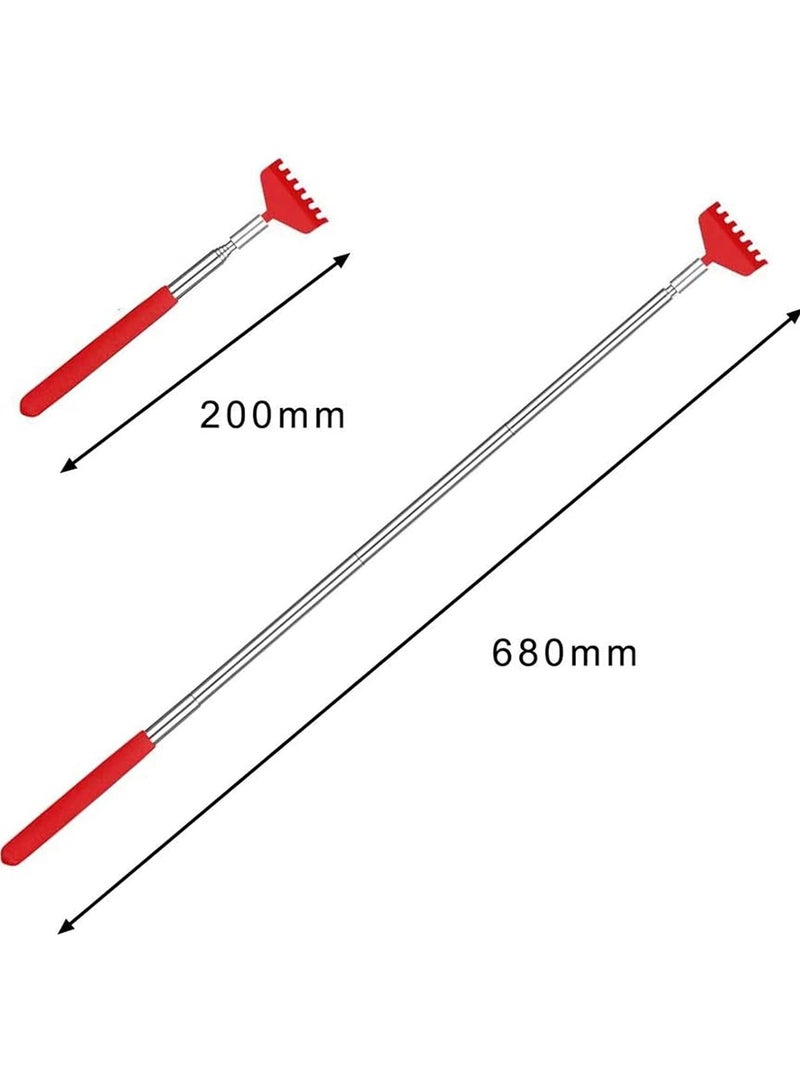 أداة حك الظهر بتصميم متداخل الأجزاء أسود/فضي 68سم 4 قطع - Image 2