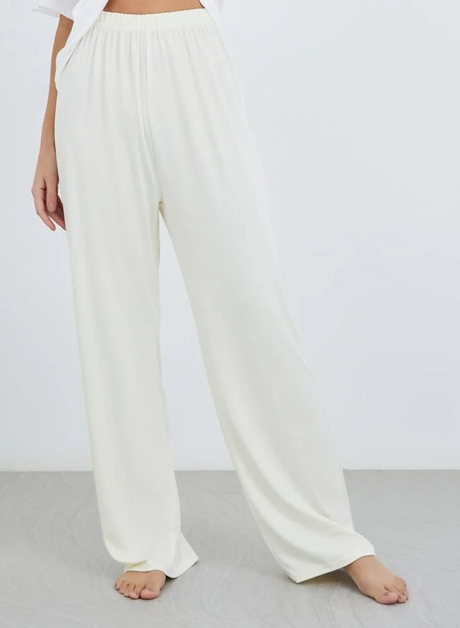 Take Two Take Two Striped Detail T-Shirt and Pyjama Set