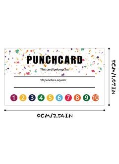RedMapleTEK Teacher Punch Cards 50 Pack Student Encouragement Behavior Reward Cards, Classroom and Business Teacher Reward Cards  - Image 1