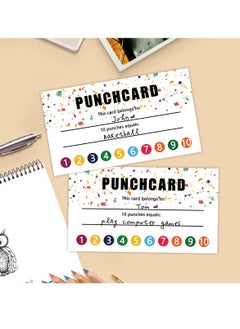 RedMapleTEK Teacher Punch Cards 50 Pack Student Encouragement Behavior Reward Cards, Classroom and Business Teacher Reward Cards  - Image 4