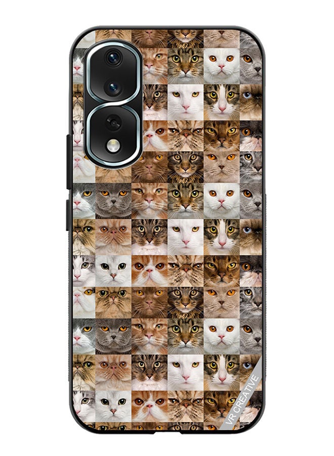 VR CREATIVE Protective Case Cover For Honor 80 Pro Cat Faces Design Multicolour - Image 1