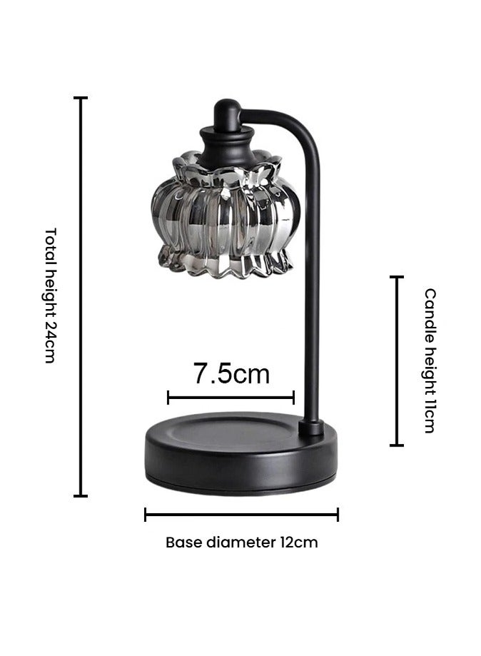 عام مصباح منزلي من النمط الأمريكي الريترو، مصباح نوم يصطف على الحائط، مصباح معالجة بومي باستخدام شمع، يسمح بتقليل أو زيادة شدة الإضاءة ويعمل بوقت محدد، مزود بوصلة بريطانية. - Image 2