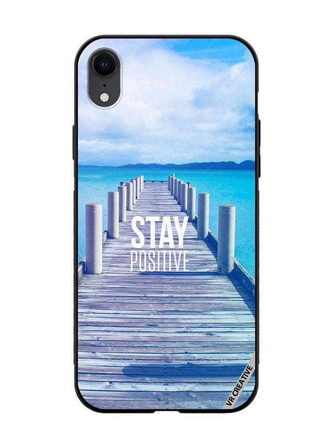 VR CREATIVE Protective Case Cover For Apple iPhone XR Stay Positive Design Multicolour - Image 1