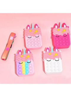 Manos Sling Bag Unicorn Fidget Toy Bag with Pop It Bubble Sensory Toy, Multicolour, Set of 4  - Image 2
