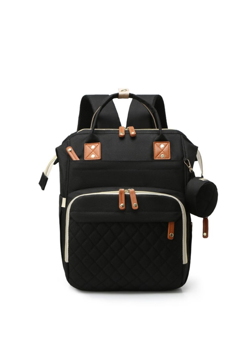 Baby Multifunctional Diaper Bag Backpack with Multi Purpose Pockets and Small Pacifier Case for Mom and Dad Travel Diaper Backpack Bag  - Image 1