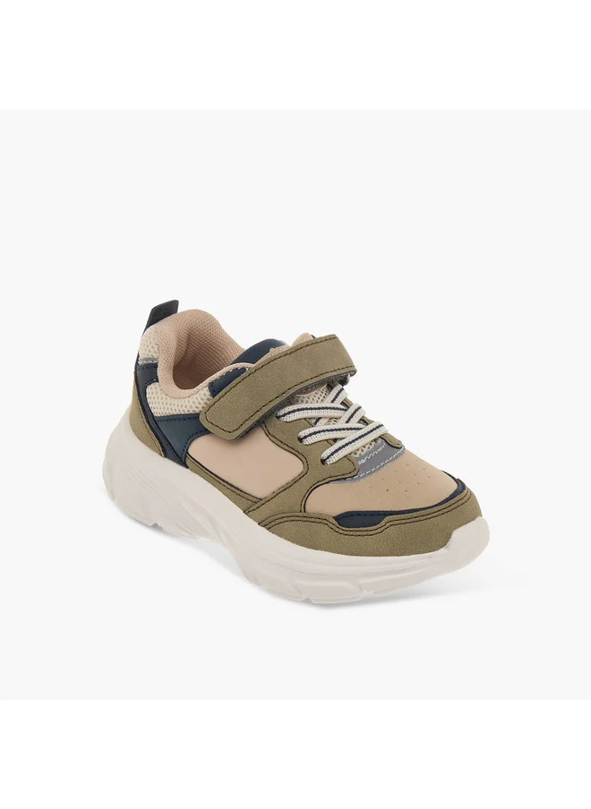 ال بي ال من شو اكسبرس Boys Panelled Sneakers with Hook and Loop Closure