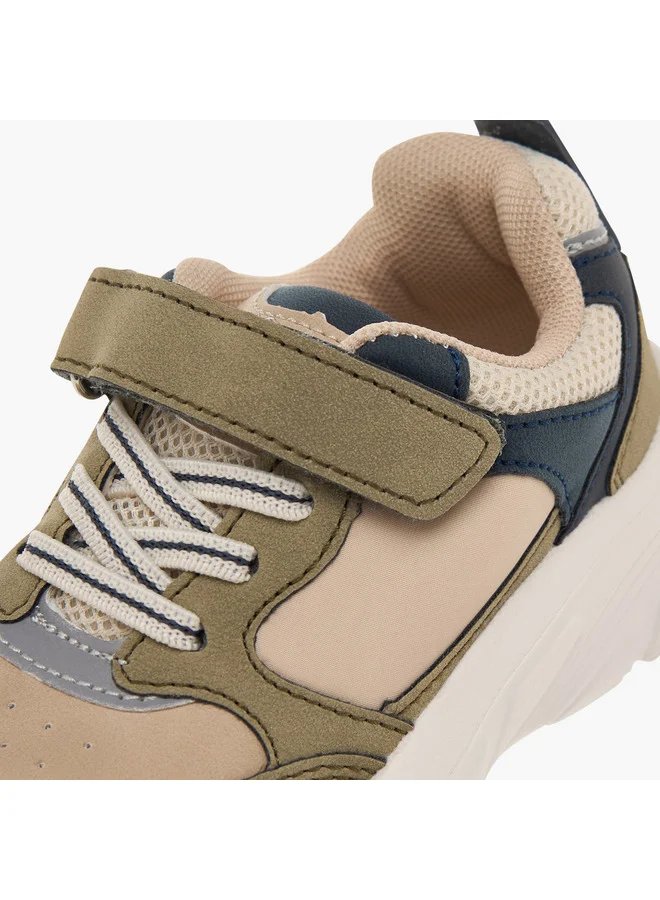 LBL by Shoexpress Boys Panelled Sneakers with Hook and Loop Closure