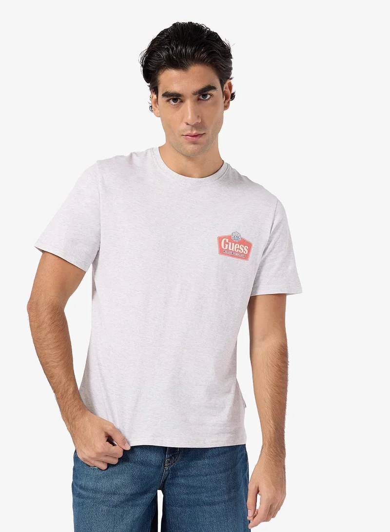 جس تيشيرت ملكي بأكمام قصيرة ورقبة دائرية