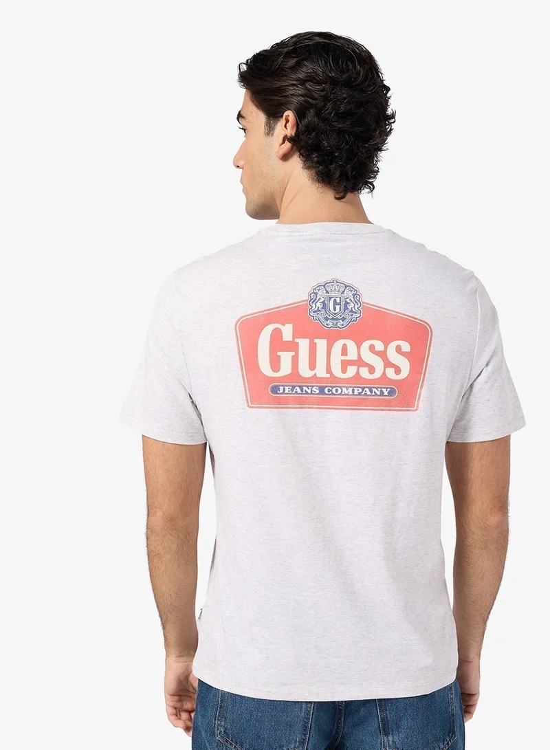 GUESS Short Sleeve Crew Neck Royal T-Shirt