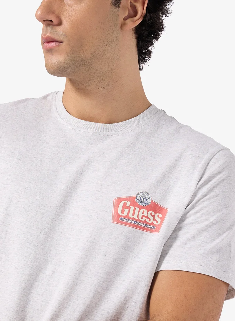 GUESS  Short Sleeve Crew Neck Royal T-Shirt for Men | Best Price UAE