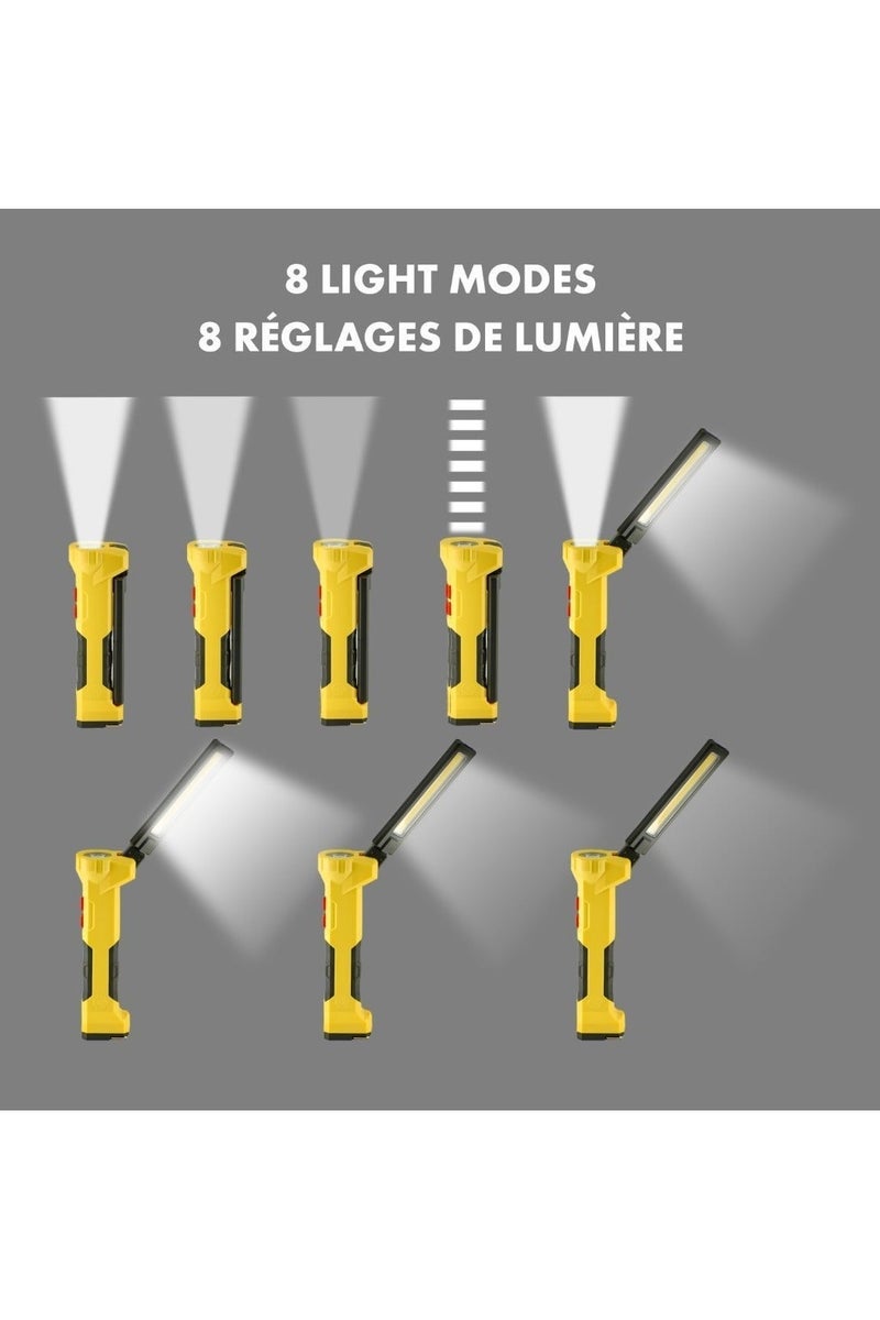 Shell automotive SHELL Rechargeable LED Work Light | 3-in-1 COB Floodlight & Spotlight | 5000mAh Power Bank | Magnetic Base | Foldable & Rotatable | IP65 Waterproof | for Garage, Car, Camping & Outdoor Use - Image 4