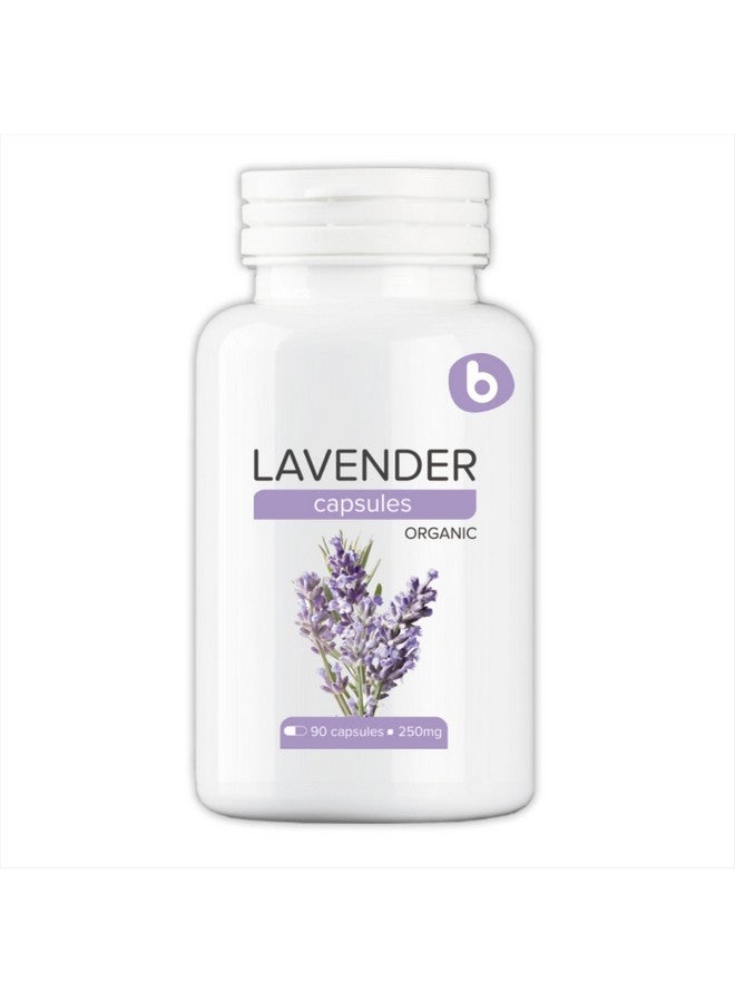 B. Organic Lavender Capsules - Lavender Pills for Relaxation and Balance - Calming Pills for Humans to Support a Calm Mind and Body - Natural Supplement - GMO-Free, Gluten-Free - 90 Vegan Capsules - Image 1