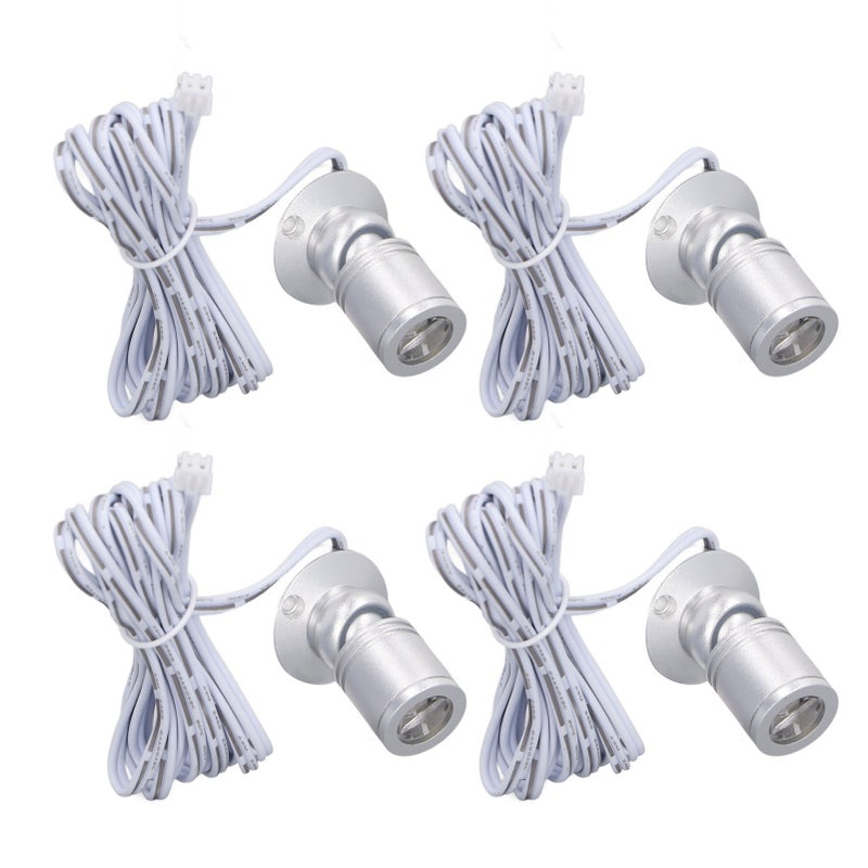 4 قطعات من مصابيح الانارة المركزية LED 5V قابلة للتعديل للسطوع USB مصباح بسيط صغير للعروض الجواهر البوابة مدخل اللون الفضي ضوء طبيعي - Image 2