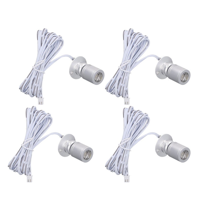 4 قطعات من مصابيح الانارة المركزية LED 5V قابلة للتعديل للسطوع USB مصباح بسيط صغير للعروض الجواهر البوابة مدخل اللون الفضي ضوء طبيعي - Image 4
