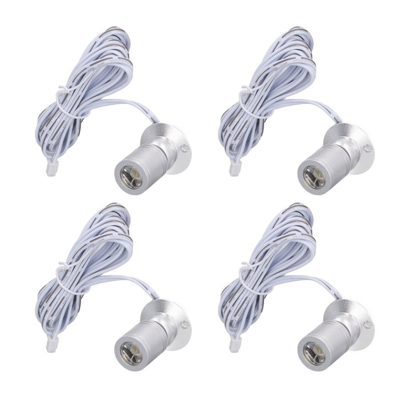 4 قطعات من مصابيح الانارة المركزية LED 5V قابلة للتعديل للسطوع USB مصباح بسيط صغير للعروض الجواهر البوابة مدخل اللون الفضي ضوء طبيعي - Image 3