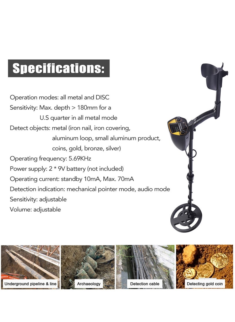Generic Portable Easy Installation Underground Metal Detector, High Sensitivity Jewelry Treasure Gold Metal Detecting Tool  - Image 2