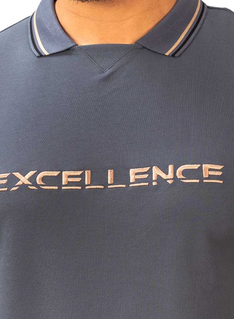 GIORDANO Men's Slim Fit Short Sleeve Polo with Embroidery - Image 3