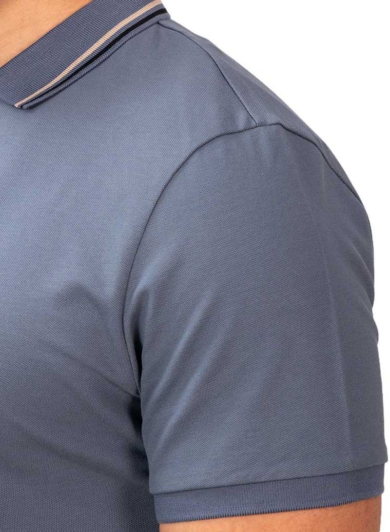 GIORDANO Men's Slim Fit Short Sleeve Polo with Embroidery - Image 4