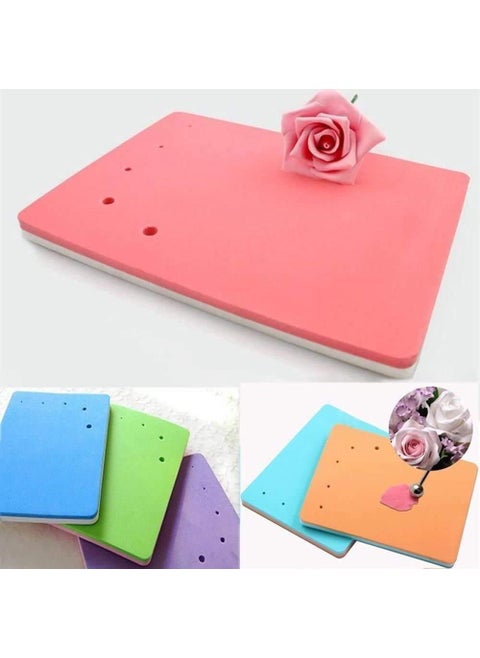 EPARTY Silicone Gum Paste Fondant Shaping Foam Pad Sponge Mat for Sugarcraft Flower Modelling Tools Random Colour