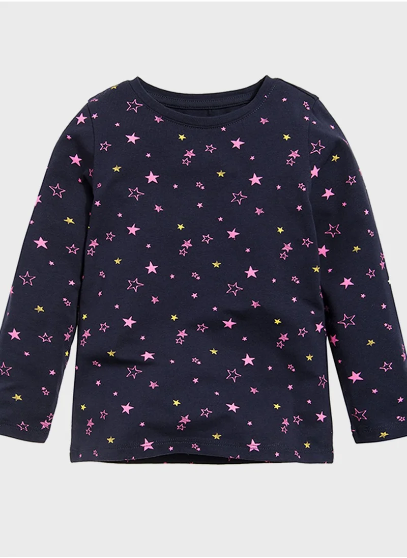 SMYK Kids Star Printed Long Sleeve T-Shirt