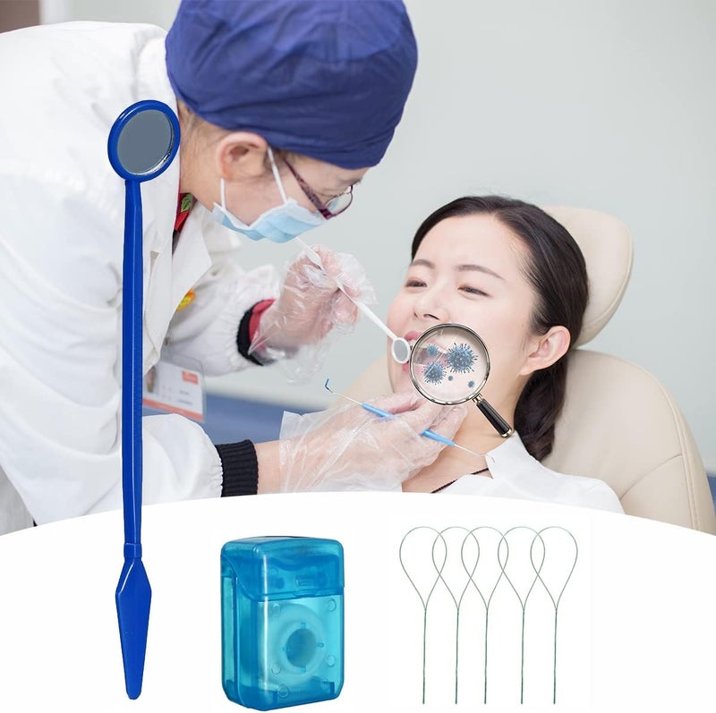 Ceonam Braces Cleaning Kit for Teeth, Portable Orthodontic Toothbrush Kit Oral Care Dental Travel Kit - Interdental Brush Dental Wax Dental Floss Toothbrush Box (Blue) - Image 5